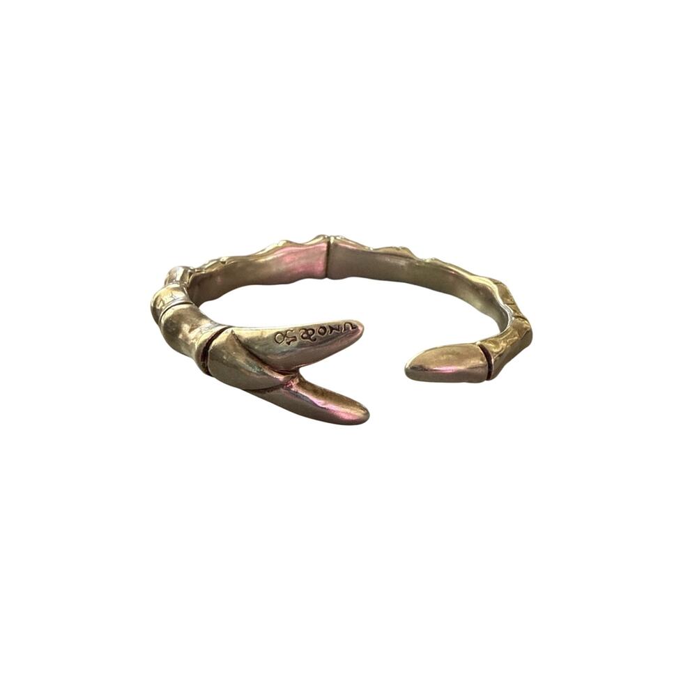 Uno de 50 Hinged Spooned Claw Silver Cuff Bracelet